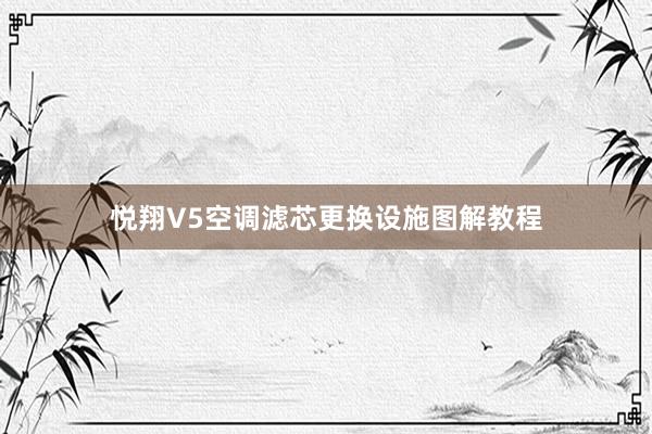 悦翔V5空调滤芯更换设施图解教程